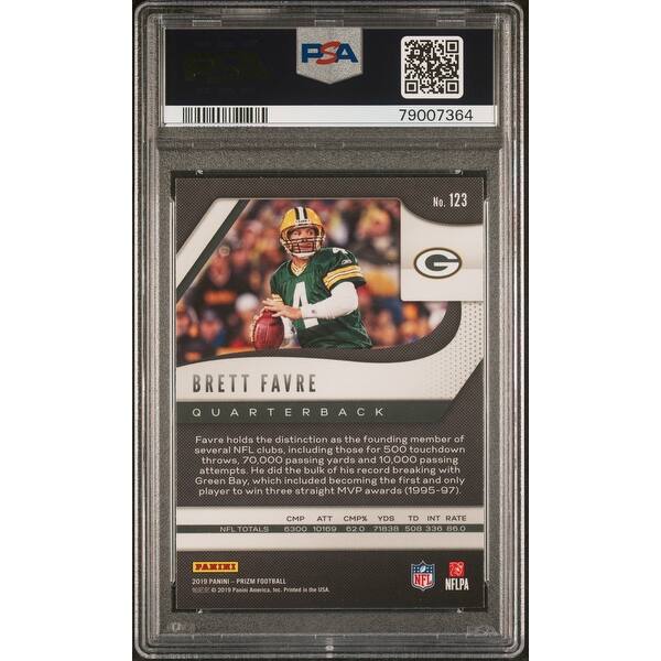 Brett Favre 2019 Panini Prizm Football Card #123 Graded PSA 10 - 8'6" x  11'6" - Bed Bath & Beyond - 40996733