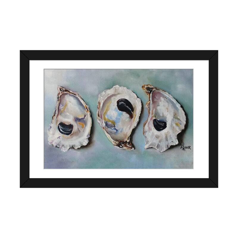 iCanvas "Bay Oyster Shells" by Kristine Kainer - Black - 24x32x1