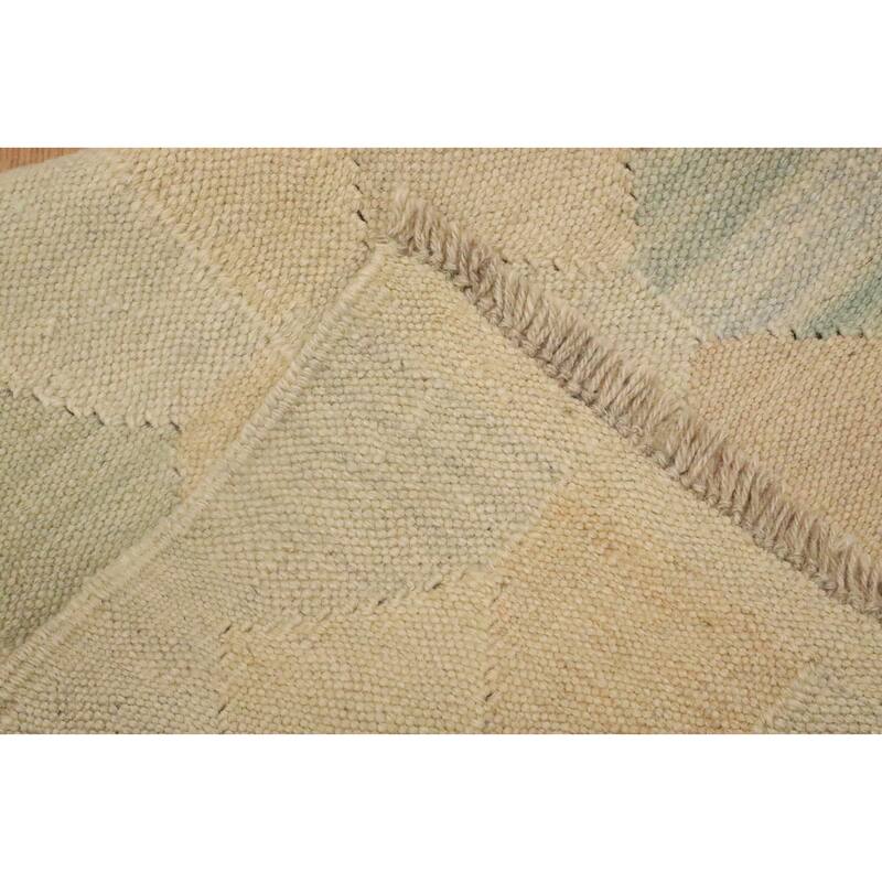 Hand Woven Oriental 100% Wool Carpet Southwestern Modern Multi-Colored Kilim Area Rug - 4' 10'' X 2' 11''
