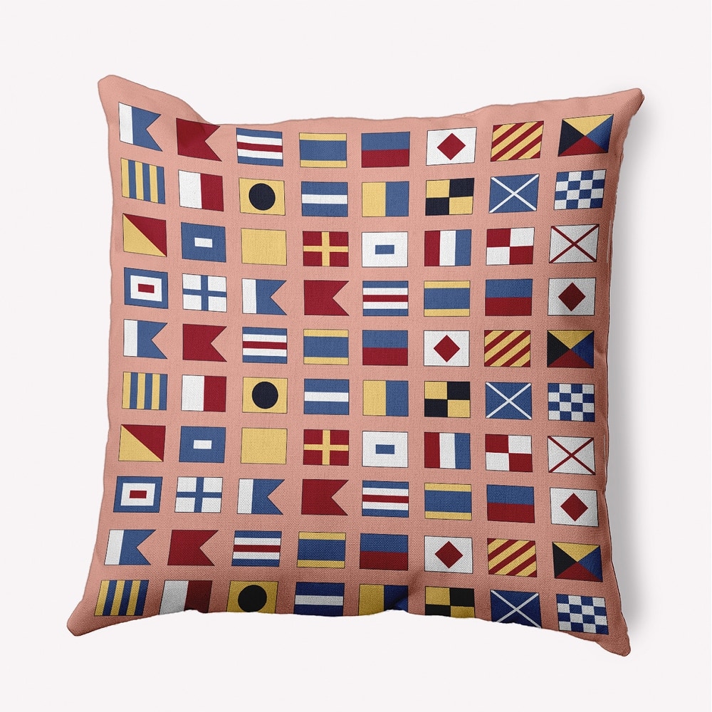Nautical Flags Decorative Throw Pillow