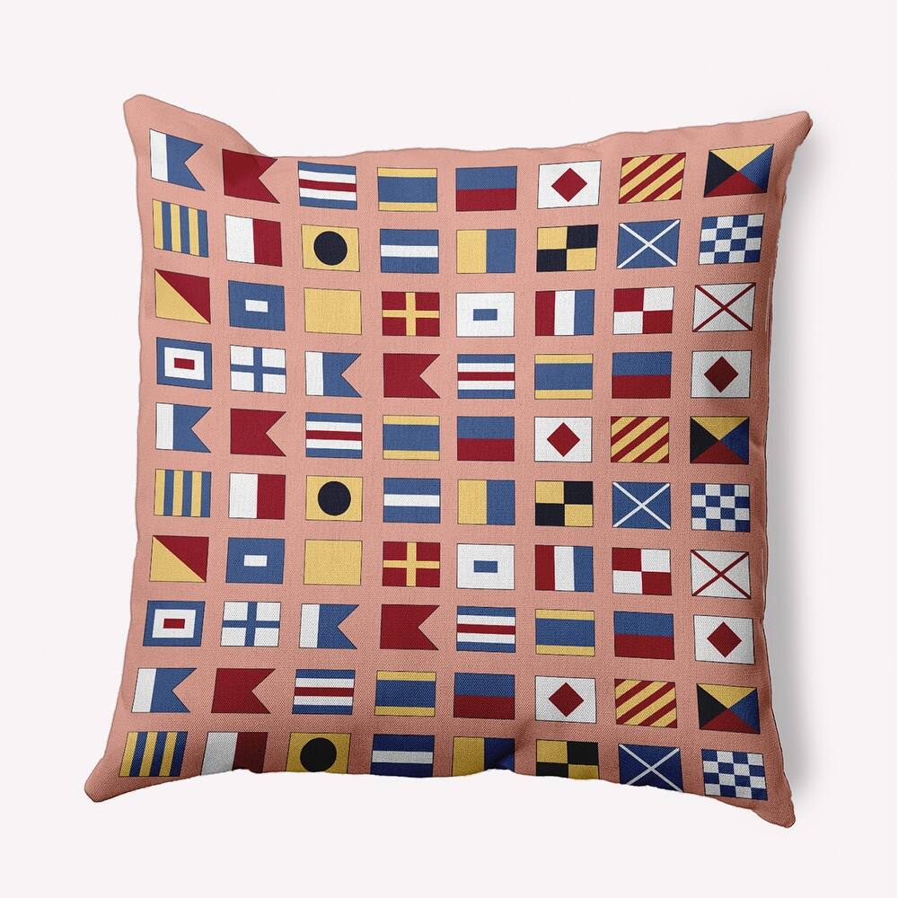 Nautical Flags Indoor/Outdoor Throw Pillow
