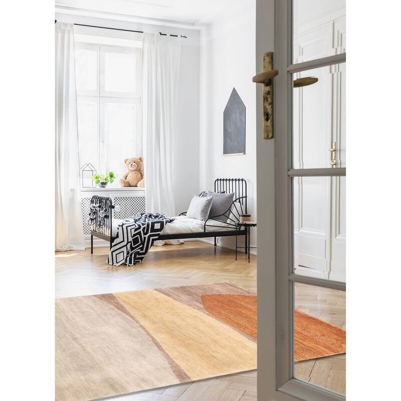 ECARPETGALLERY Hand-knotted Peshawar Ziegler Grey Wool Rug - 4'11 x 6'11