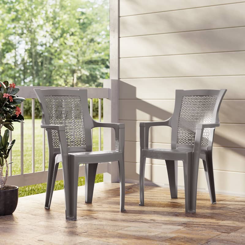 Mira Outdoor Patio Chairs (Set of 2)