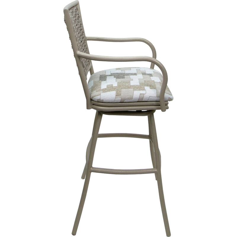 Set of 3 Outdoor Indoor Bar Stool Counter, Extra Tall - Erin with Arms