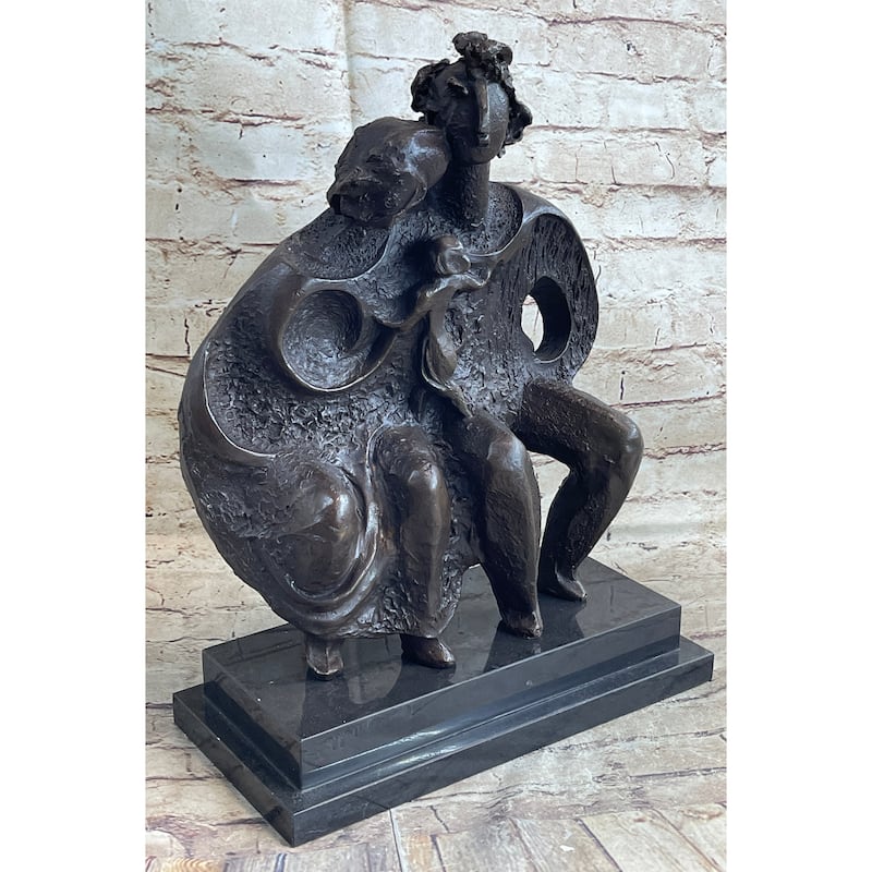 Family Group Bronze Sculpture Modern Art Abstract Marble Figure Art Dali
