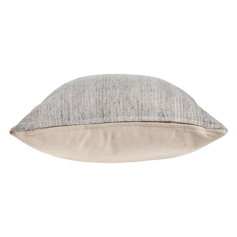 Sevita Distressed Gray Blend Throw Pillow