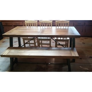 Outdoor Puerto Acacia Wood 3-piece Picnic Dining Set by Christopher Knight Home