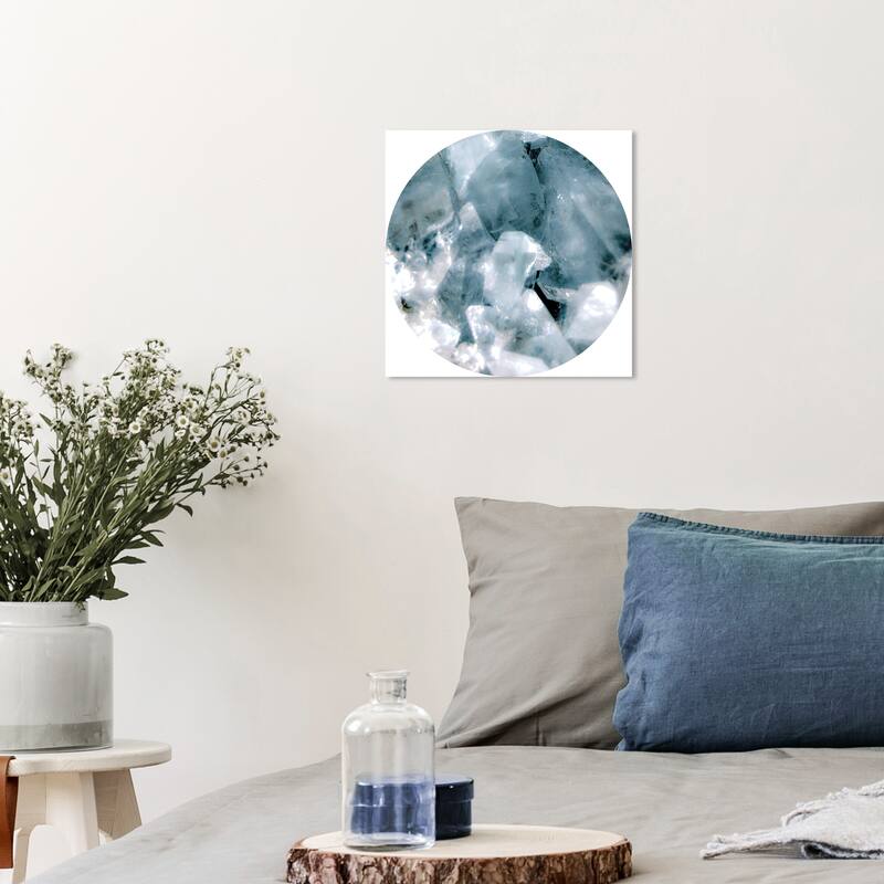 Wynwood Studio Prints Abstract Celestite Cluster Blue and Transitional Wall Art Canvas Print - 12 x 12