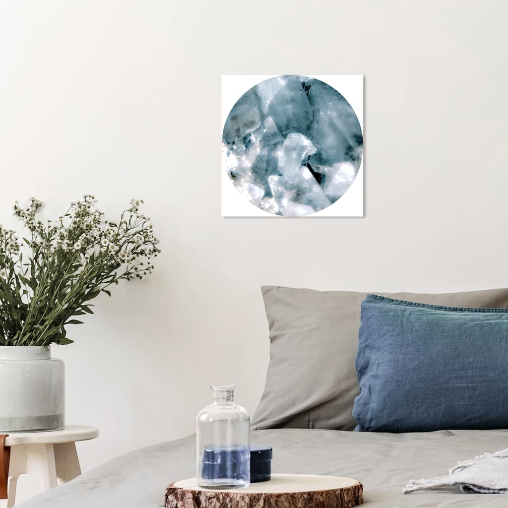 Wynwood Studio Prints Abstract Celestite Cluster Blue and Transitional Wall Art Canvas Print
