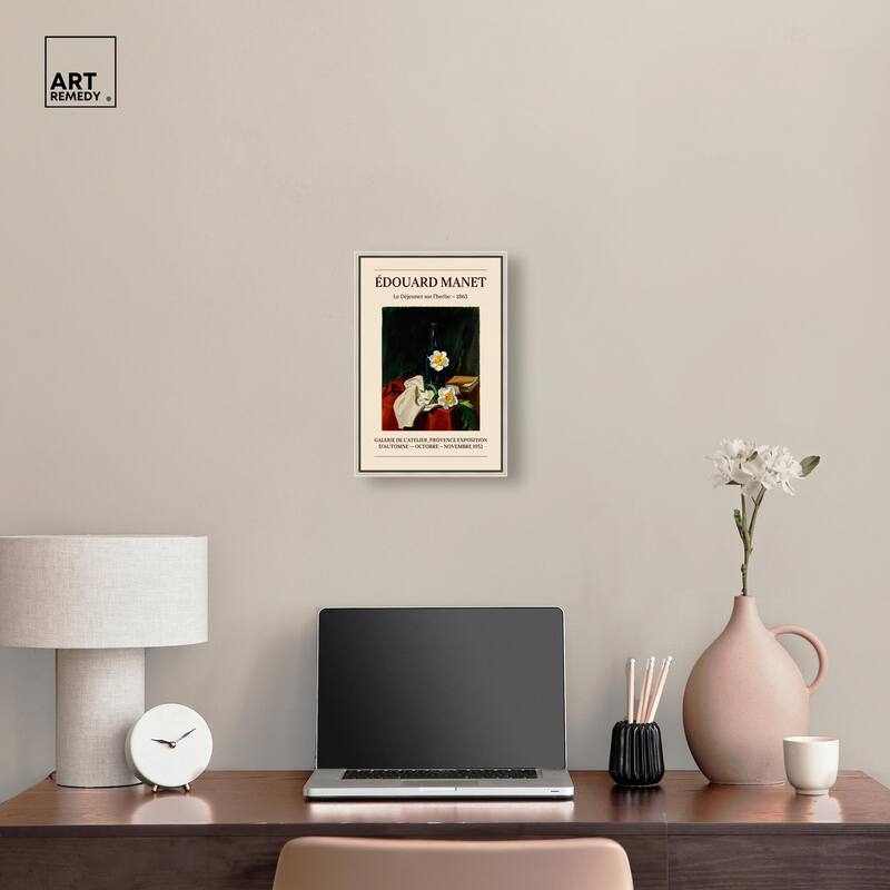 Daffodils and Bottle Canvas by Art Remedy