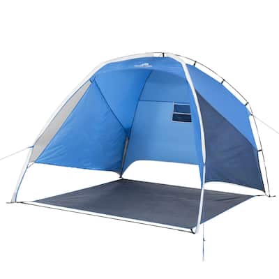 7.5' x 7.5' Sunshade Beach Tent, with UV Protection and Hidden Pocket