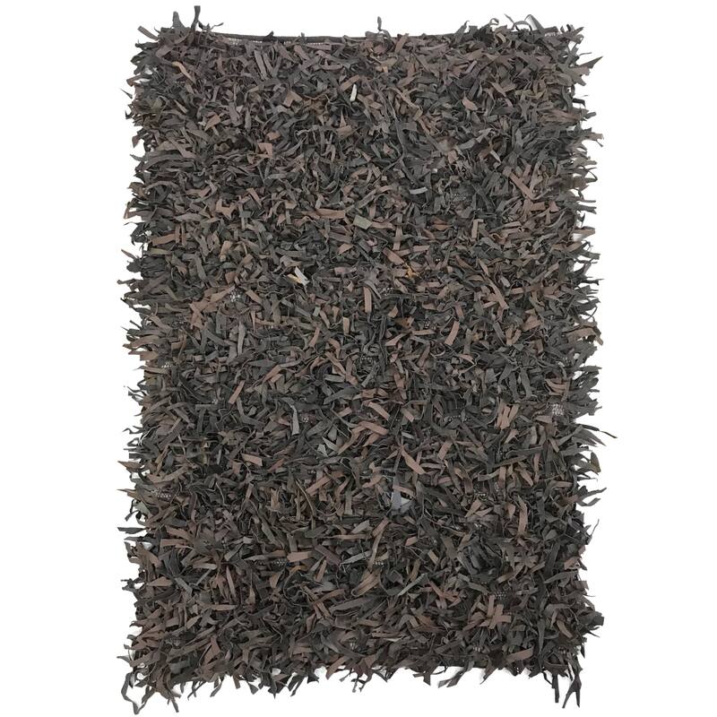 Leather Shaggy Living Room Rug Washable Area Rugs Non Slip Accent Rugs Soft Foldable Indoor Carpet Easy To Clean 5' x 8'