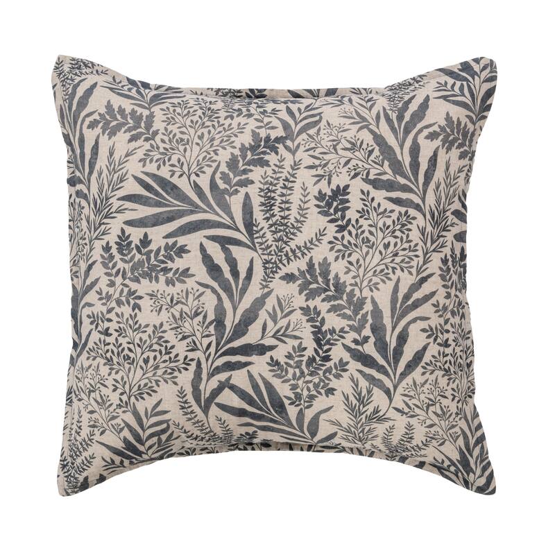 Villa by Classic Home Mulberry Linen Blend Shams - Blue - Euro Square