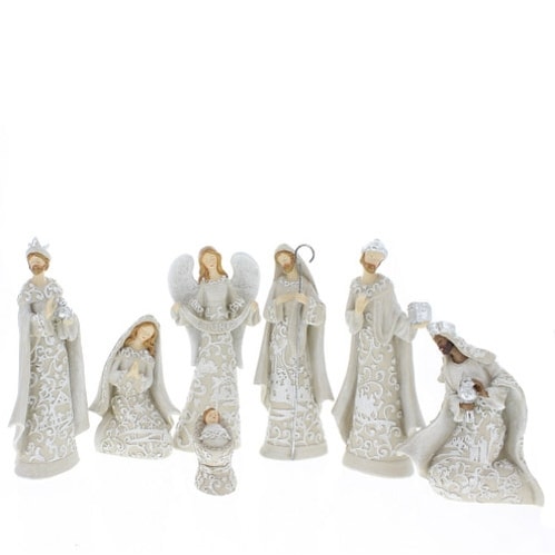 7 Piece Cream Nativity Set