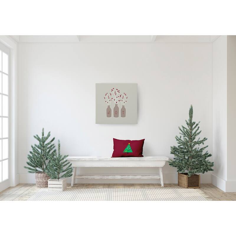 Pride Garland Tree Christmas Accent Pillow