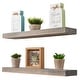 preview thumbnail 15 of 19, Rustic Wooden Floating Wall Shelves (Set of 2)