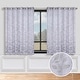 preview thumbnail 29 of 124, Superior Leaves Machine Washable Room Darkening Grommet Blackout Curtains, Set of 2 70" x 63" - Silver/Silver