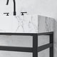 preview thumbnail 88 of 150, Ecija Bath Vanity, Metal Support with Composite Stone Top, no Mirror