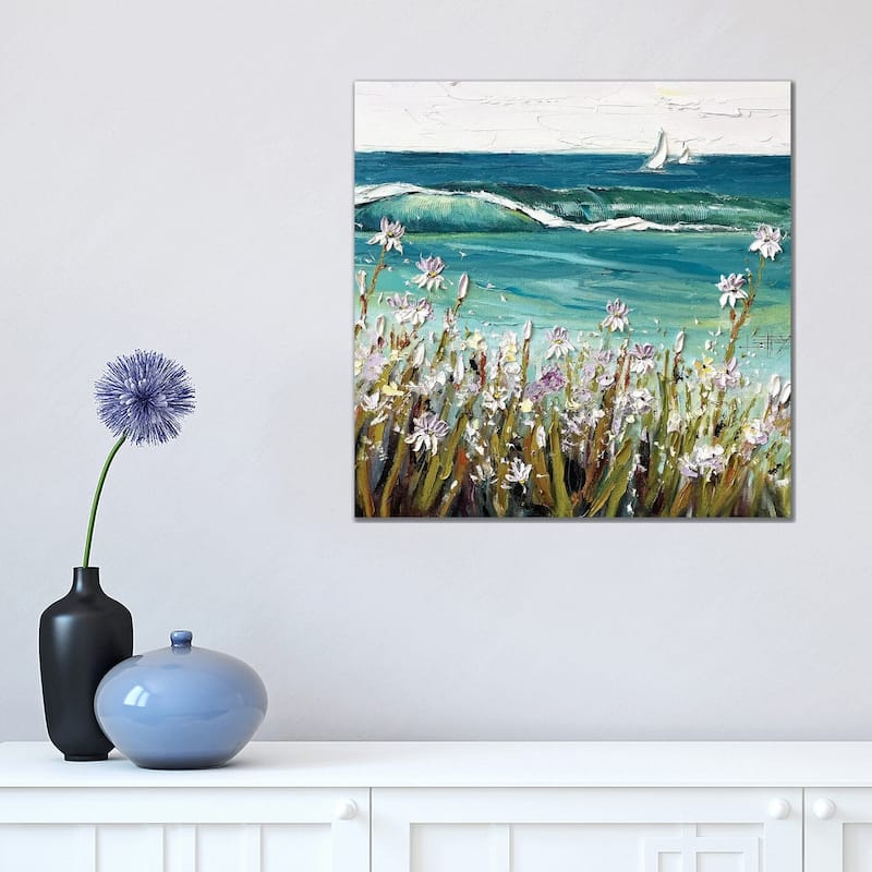iCanvas "Coastal Irises" by Lisa Elley Canvas Print - 18x18x1.5