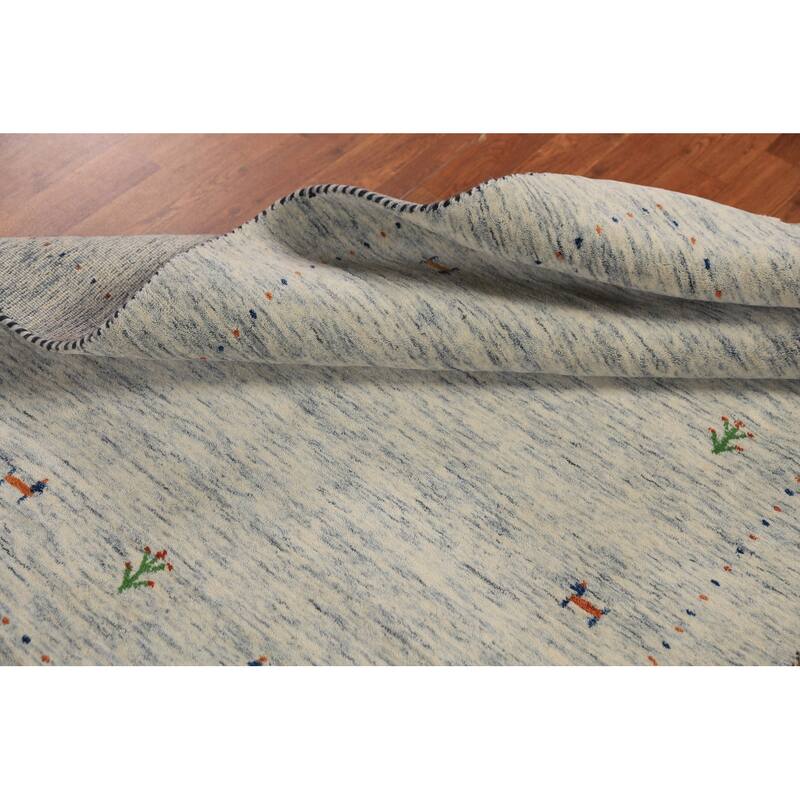 Little Animals Tribal Gabbeh Oriental Area Rug Handmade Wool Carpet - 3'11" x 5'9"