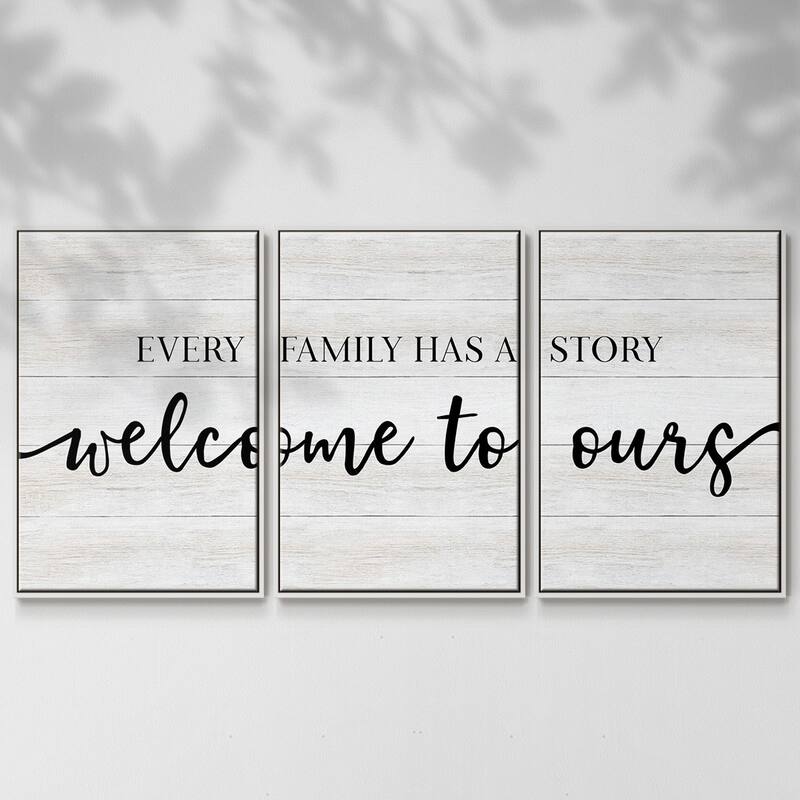 Family Story - Multi Piece Framed Canvas
