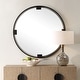 preview thumbnail 2 of 4, Uttermost Cornelia Black Round Mirror - 42.5'' H X 42.5'' W X 1.25'' D