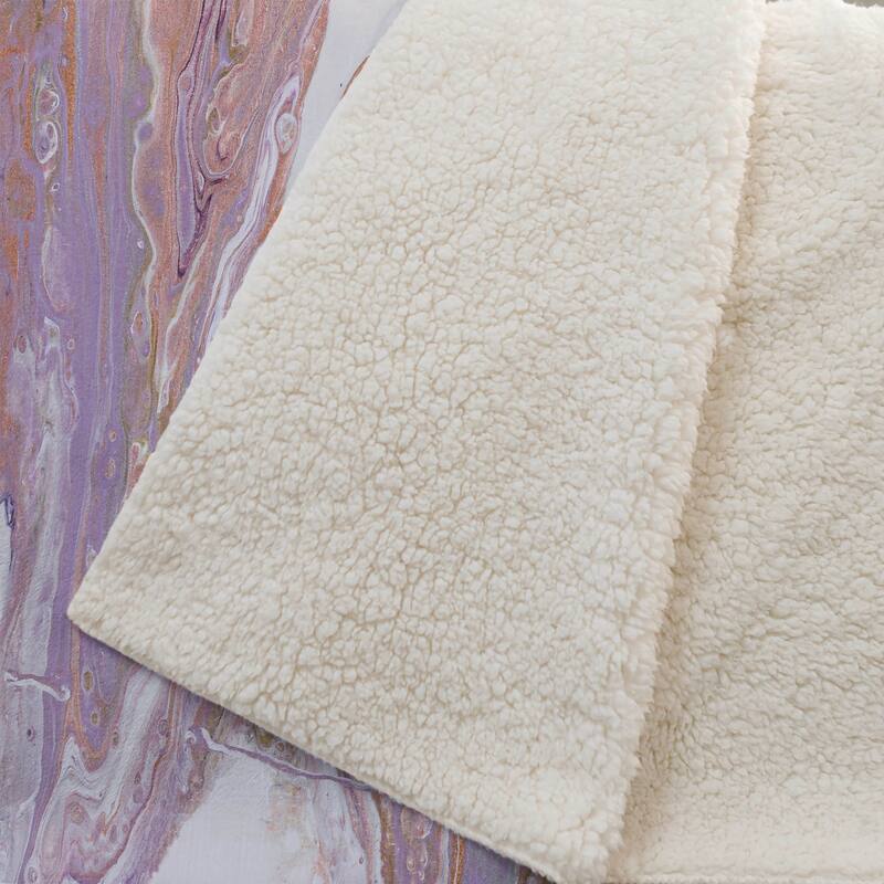 Premium Machine Washable ASB51 Abstract Modern Sherpa Throw Blanket