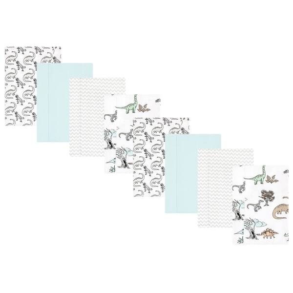 slide 1 of 1, Hudson Baby Cotton Poly Flannel Burp Cloths 8-Pack, Neutral Dino World, One Size - Neutral Dino World 8-Pack - One Size One Size - Neutral Dino World 8-Pack