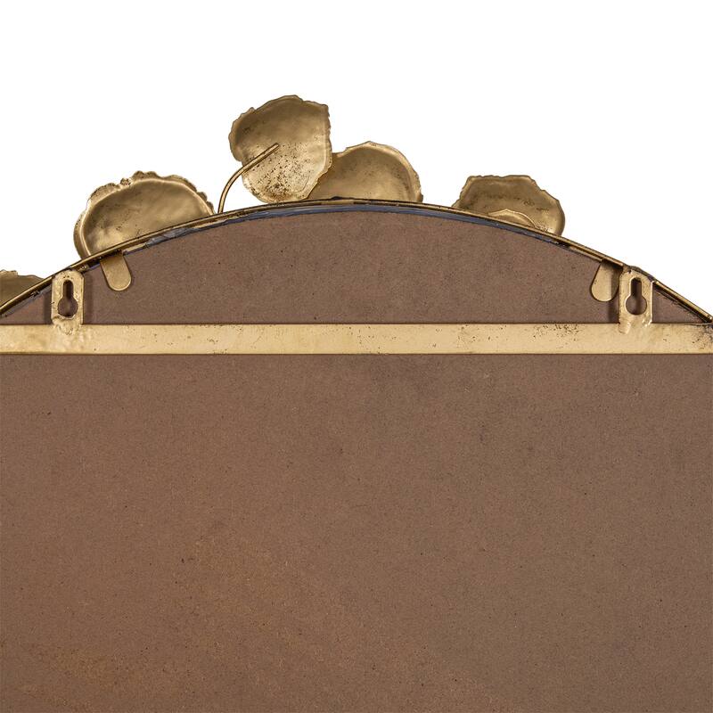 Wall Mirror with Golden Leaf Accents,Designed by CUSchoice