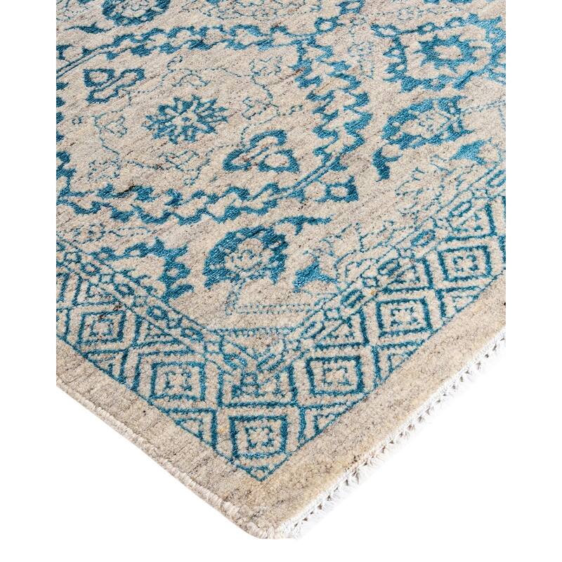 Ikat One-of-a-Kind Hand-Knotted Area Rug, Beige - 7' 10" x 9' 10"