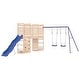 preview thumbnail 2 of 19, vidaXL Swing Set Outdoor Backyard Wooden Playground Equipment for Kids Age 3-8