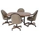 preview thumbnail 6 of 7, Casual Dining Barell Swivel and Tilt Rolling Dining Chair - 38"Hx221/2"Wx22"D - 38"Hx24"Wx22"D