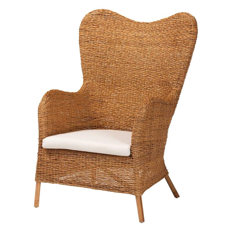 Terra Bohemian Light Honey Rattan Arm Chair - Brown