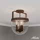 preview thumbnail 6 of 6, Hunter Karloff Clear Glass 3 Light Flush Mount Ceiling Light - Rustic, Industrial, Transitional