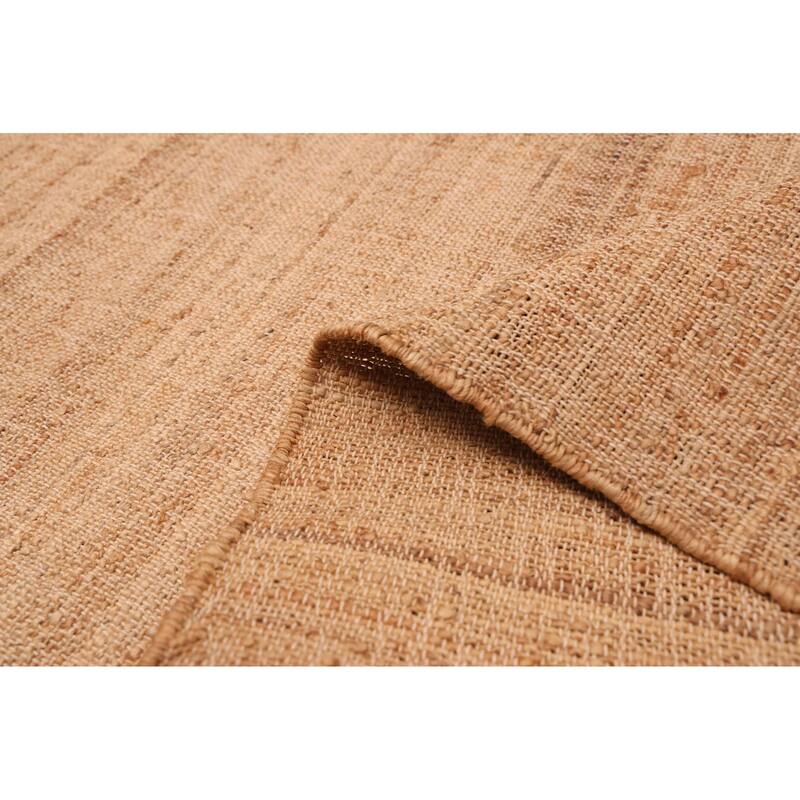 ECARPETGALLERY Flat-Weave Palas Denizli Tan Jute Kilim - 5'6 x 7'5