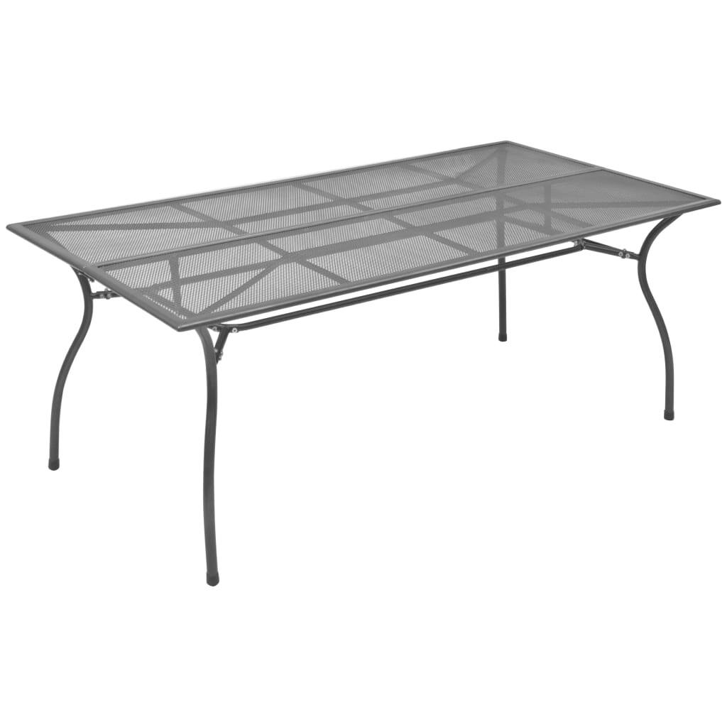 Garden Table Anthracite 66.9"x35.2"x28.5" Steel Mesh