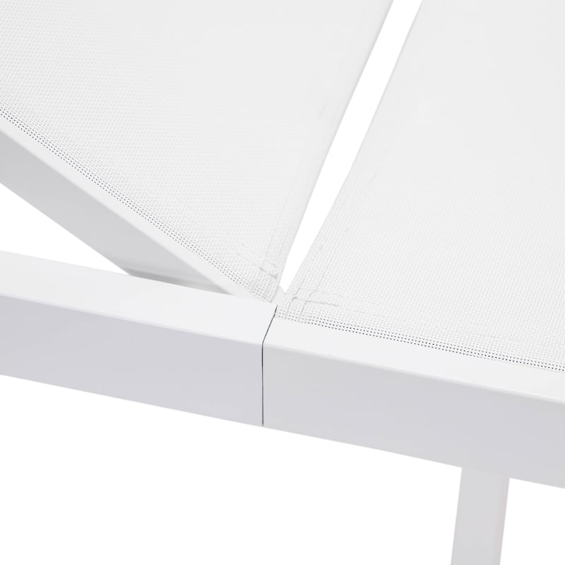 LeisureMod Marlin White Aluminum Chaise Lounge Chair with Fire Pit Set of 2 On Sale Bed Bath