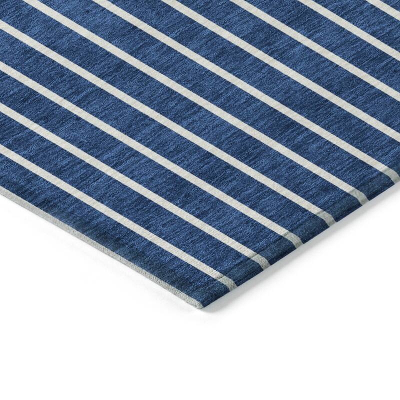 Machine Washable Indoor/ Outdoor Modern Sunrise Chantille Rug