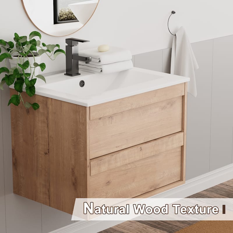 Wall Mounted Bathroom Vanity Sink Combo Cabinet Vanity Set