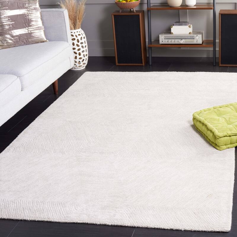 SAFAVIEH Handmade Textural Anoush Contemporary Wool Rug - 6' x 9' - Beige