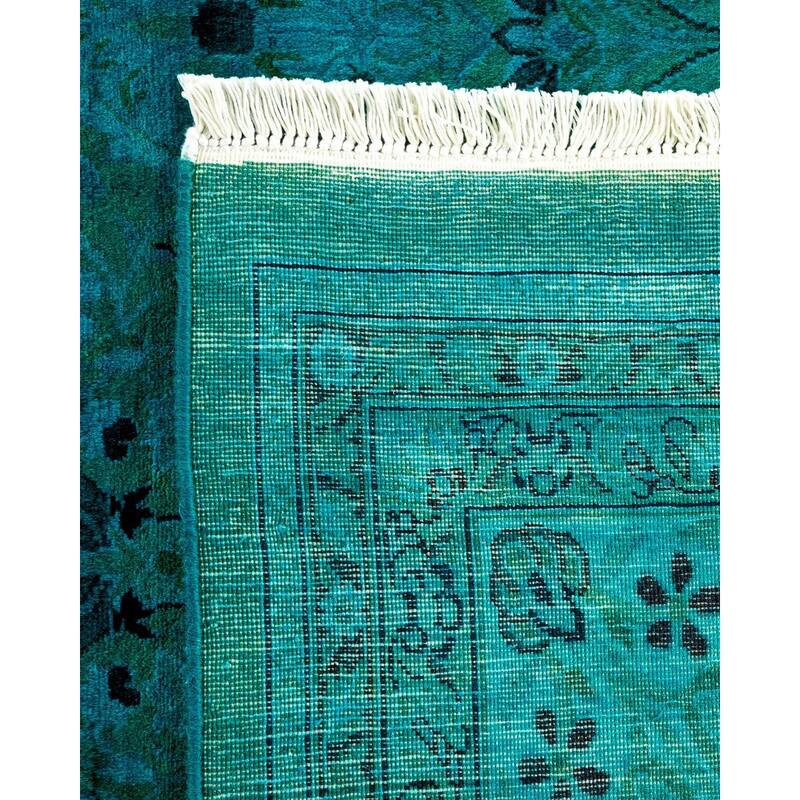 Fine Vibrance, One-of-a-Kind Hand-Knotted Area Rug - Light Blue, 8' 2" x 10' 3" - 8' 2" x 10' 3"