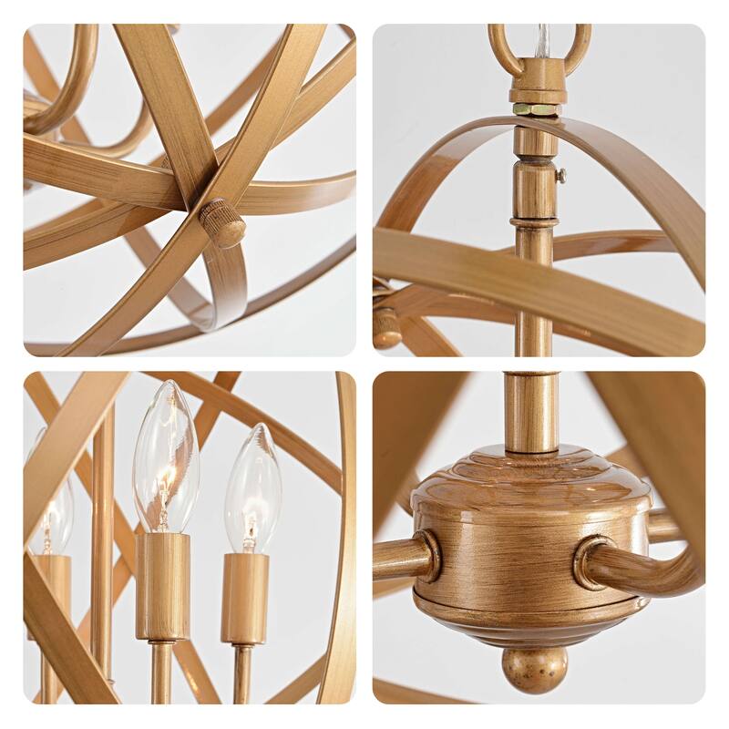 Benita Metal Large Orb 4-light Chandelier