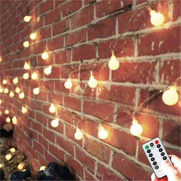 Plug in/Battery LED Globe Bulb Ball Fairy String Lights Garden In/Outdoor Decor