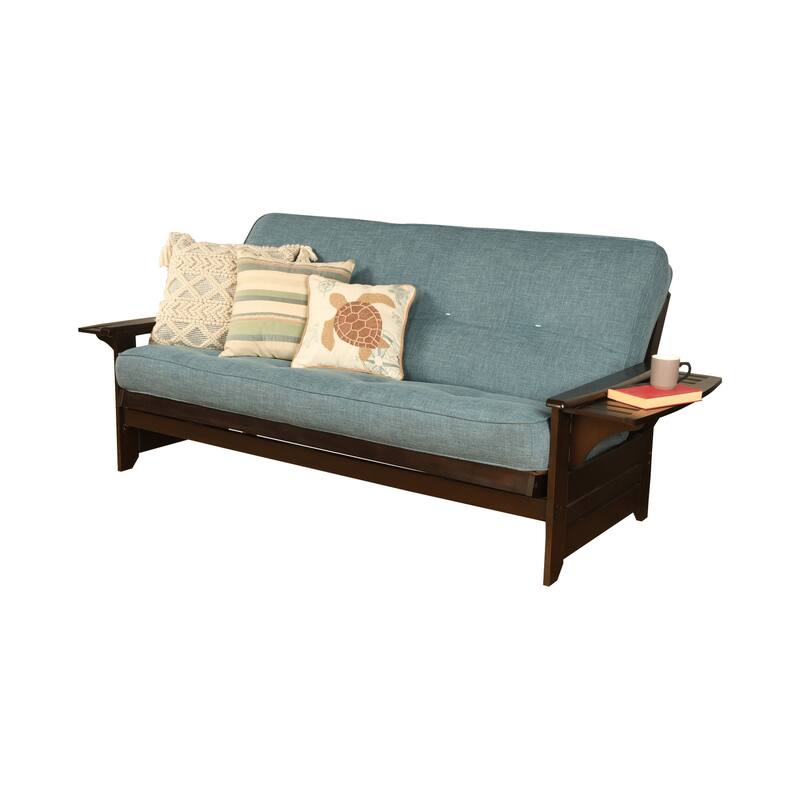 Copper Grove Dixie Espresso Full-size Futon Set with Bonded Leather Innerspring Mattress