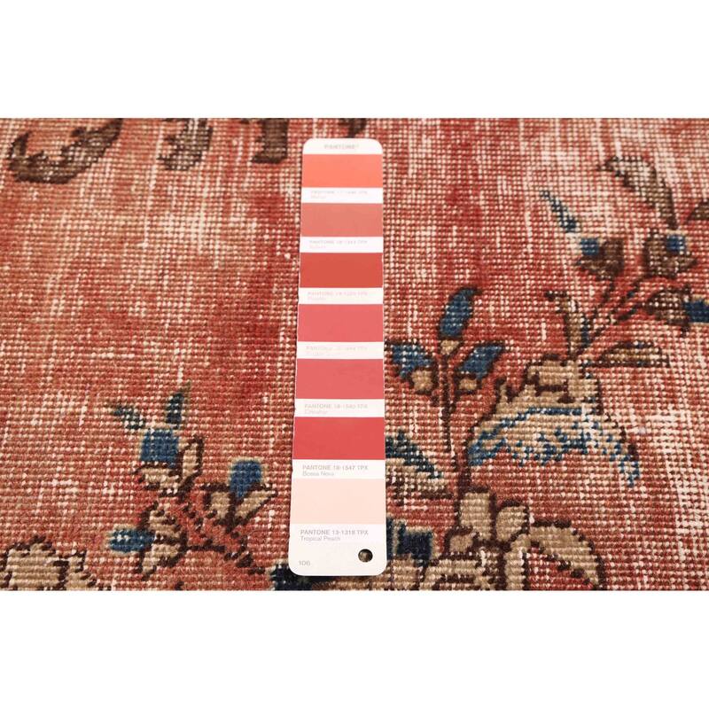 ECARPETGALLERY Hand-knotted Antalya Vintage Dark Copper Wool Rug - 10'8 x 14'1