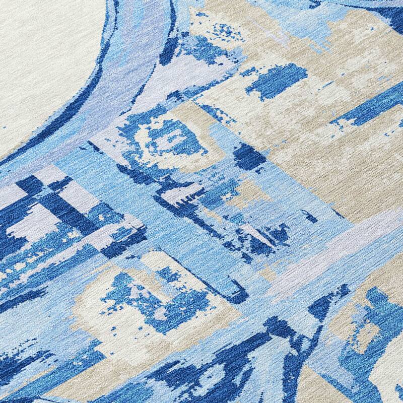 HomeRoots Geometric Transitional Rectangle Outdoor Rug