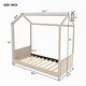 preview thumbnail 7 of 14, Twin Size Velvet House Bed with Wooden Frame - Stylish & Functional Kids' Bedroom Furniture