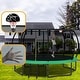 preview thumbnail 2 of 10, 12' Outdoor Recreational Trampoline with Safety Enclosure Net