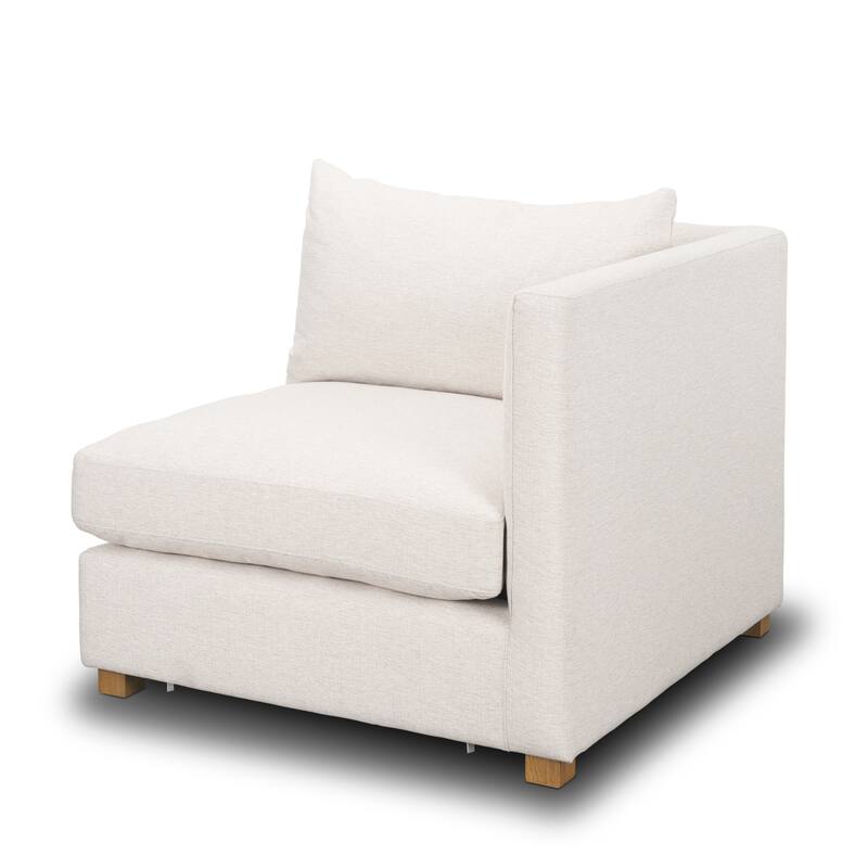 Halston Right Arm Sectional Piece Oatmeal Performance Fabric - 38.98 x38.98 x29.13