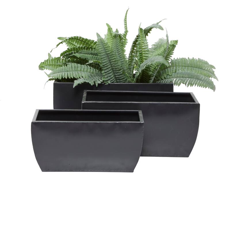 Metal Modern Planter (Set of 3) - S/3 20", 18", 16"W